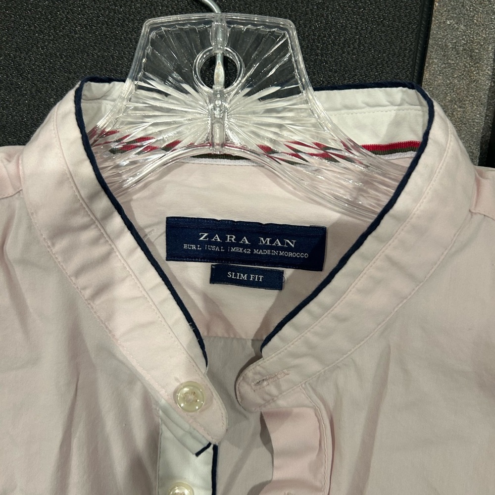 Zara Men's Pink Dress Shirt